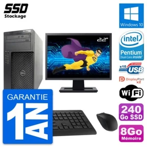 PC tour DELL T1650 MT Bildschirm 22 " Intel G2020 RAM 8Go SSD 240Go Windows 10 - Bild 1 von 8