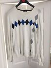 Men?S Henri Lloyd Jumper Size Xl White Used 80S 90S Casuals Sweater Top