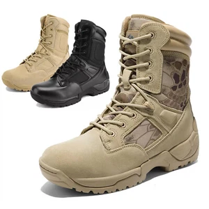 NORTIV 8 Men's Military Tactical Work Boots Hiking Motorcycle Combat Army Boots - Picture 1 of 24