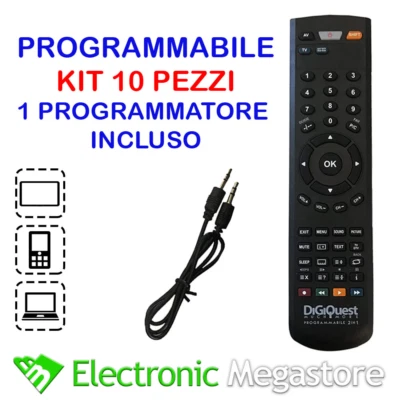Kit 10 telecomandi universali programmabili da computer program con made for you - Immagine 1 di 4