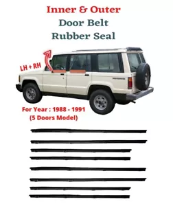 JUEGO de sello de goma cinturón de puerta interior exterior Isuzu Trooper/Bighorn 5D (1988-1991) - Imagen 1 de 5