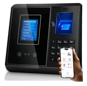 Time Clock for Small Business, Face/Card/Fingerprint, App-Based, No Monthly Fee - Picture 1 of 5