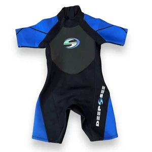 Muta mare profondo manica corta taglia giovane pantaloncino medio immersioni subacquee surf sci - Foto 1 di 4