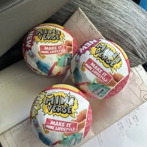 Lot of 3 MGA's Mini Verse Make It Mini Lifestyle Series 2 Mystery Balls T2 - Picture 1 of 7