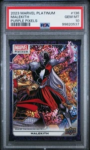 ๐ฅ2023 MALEKITH /35 ๐ฅ Marvel Platinum Purple Pixels #136 PSA 10 Gem ๐ MINT - Picture 1 of 2