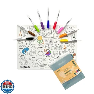 HeyDoodle Into The Wild Classic Doodle Mat – Reusable Silicone Alphabet Color - Picture 1 of 5