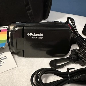 Polaroid-ID969HD 16MP LCD Display 4x Optical Zoom Digital Camcorder Case Tripod - Picture 1 of 11