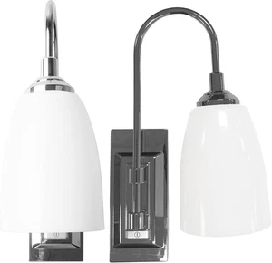 Westek LED Battery Operated Wall Sconce, 2 Pack - Chrome Finish - Picture 1 of 7