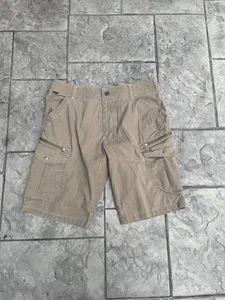 Kuhl Men's Sz 34 Cargo Tan Vintage Patina Dye Hiking Shorts Carbon Inseam 12" - Picture 1 of 6