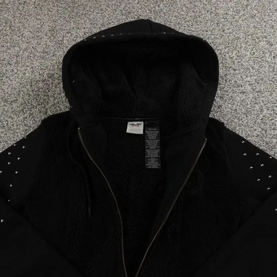 Harley Davidson Sudadera con Capucha Mujer L Negro Polar Cremallera Completa Chaqueta Motociclista Foto 1 de 4