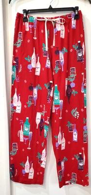Hue Women's Winter Cocktails Mid-Rise Pajama Pants Red Size Large - Image 1 of 4