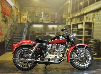 Bicicleta clásica modelo Sportster Harley-Davidson 1957 1/24 Franklin como nueva sin caja Foto 1 de 4