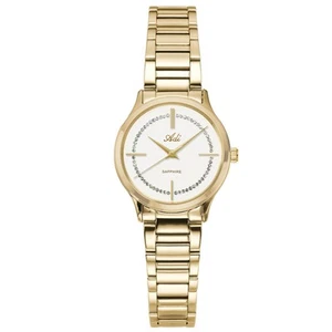 Adi Women's Gold Watch with Swarovski Accents & Sapphire Crystal waterproof 30mm - Picture 1 of 7