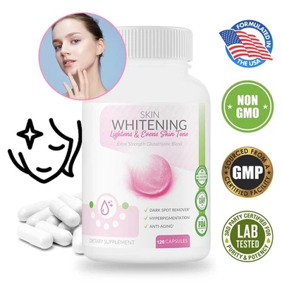 L-Glutathione Skin Whitening Capsules Natural Anti Aging Supplement for Beauty - Image 1 of 4