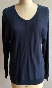 C&C California Wool Cashmere Rayon Navy Blue Sweater Size Small EUC Soft - Picture 1 of 5