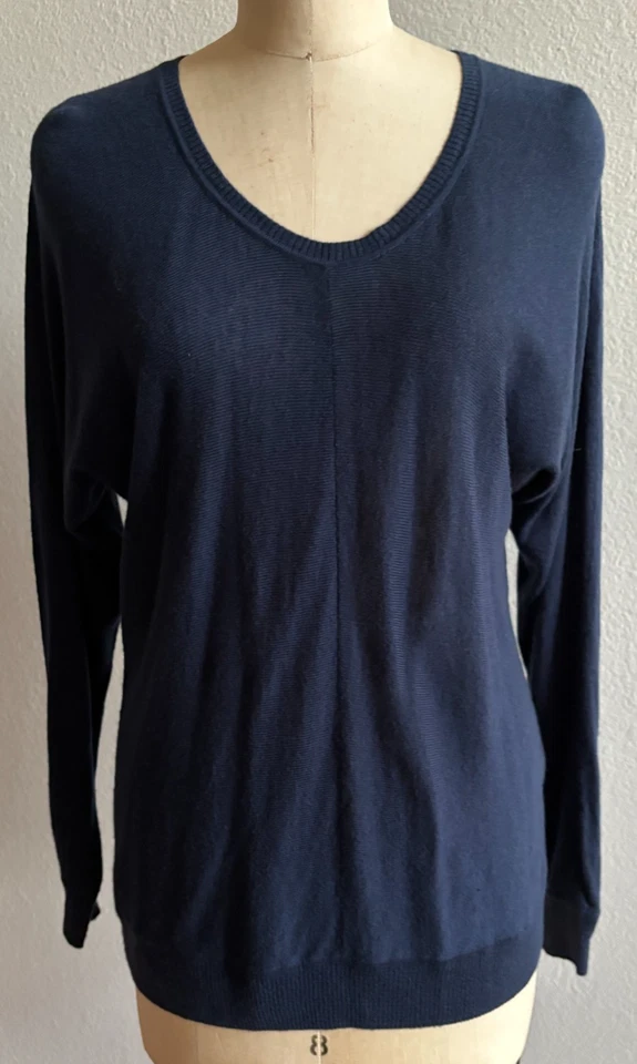 C&C California Wool Cashmere Rayon Navy Blue Sweater Size Small EUC Soft - Image 1 of 4
