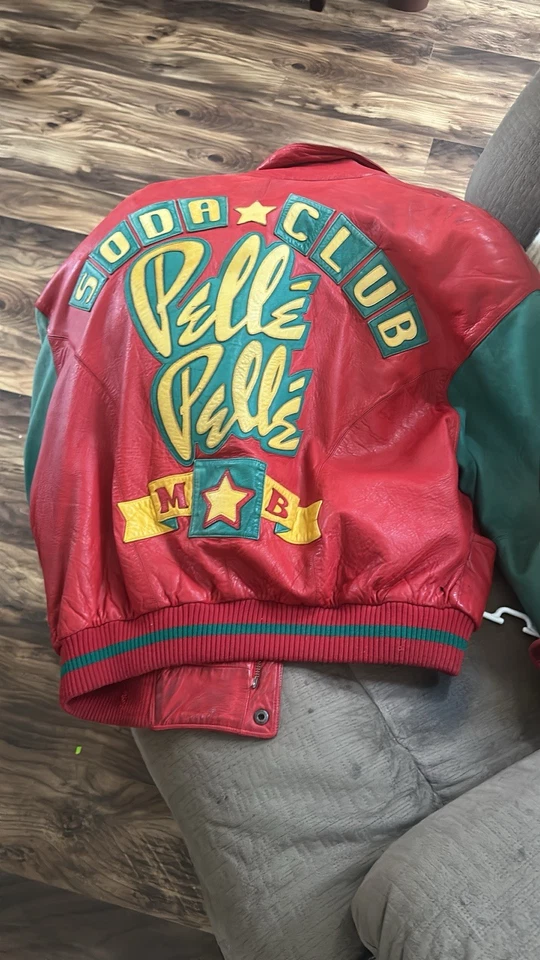 Jaqueta de Couro Masculina Pelle Pelle 1986 Vintage Rara algum desgaste visível  - Imagem 1 de 1