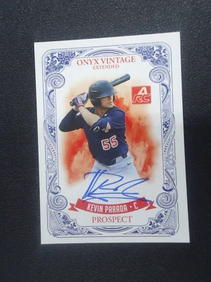 Kevin Parada 2021 ONYX VINTAGE EXTENDED BLUE INK AUTO CARD #EAKP - Image 1 of 2