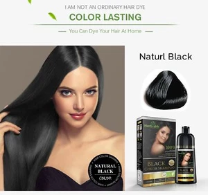 Champú instantáneo para color de cabello natural permanente de 500 ml - NEGRO - Imagen 1 de 12