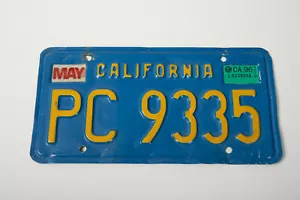 Remolque California placas individuales (S4R) azul amarillo (JSF6) PC9335 1996 - Imagen 1 de 5