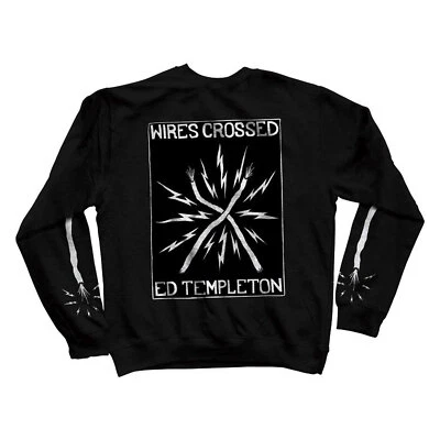 Toy Machine Skateboards Ed Templeton Wires Cruzado Crew Sudadera Negra Foto 1 de 2