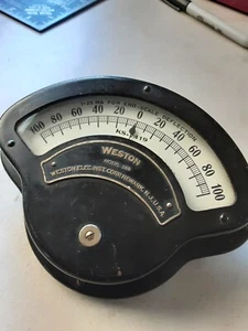VOLTÍMETRO WESTON DC MODELO 269 miliamperios vapor punk industrial pieza de fábrica - Imagen 1 de 4