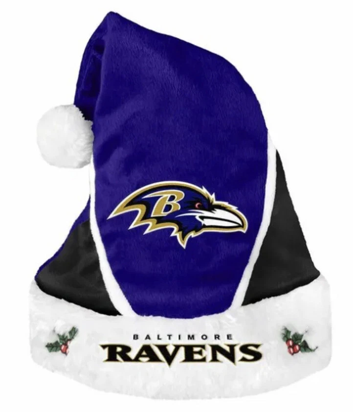 Baltimore Ravens NFL Unisex Holiday Christmas Santa Hat - Image 1 of 1
