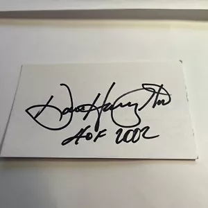 Dan Hampton Hof 2002 Chicago Bears SIGNED 3 x 5 Index Card - Picture 1 of 1