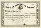 186_ Pithole & Kanawha Oil Co Bestandszertifikat