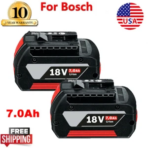 2X 7.0Ah Battery Li-ion for Bosch BAT618 BAT609 BAT610G BAT609G 18 Volt Drill US - Picture 1 of 12