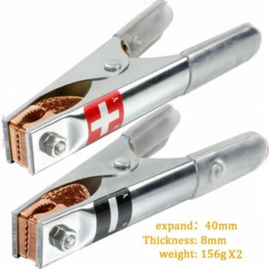 High-grade Copper Durable Car Battery Clamp Large Alligator Charging Clip 2PCS - Picture 1 of 7
