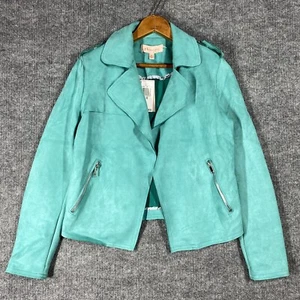Philosophy Republic Clothing Jacket Faux Suede Size XS Turquoise Open Front NWT! - Picture 1 of 17
