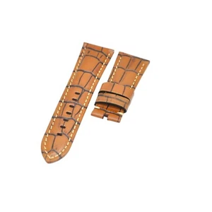 26x22mm Brown Leather Watch Strap For Panerai Luminor Marina Submersible - Picture 1 of 6