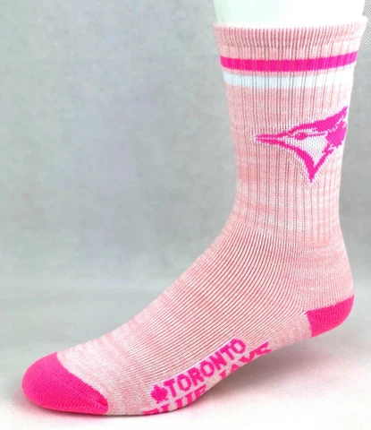 Toronto Blue Jays Baseball Ladies Pretty In Pink Deuce Crew Socks Cover