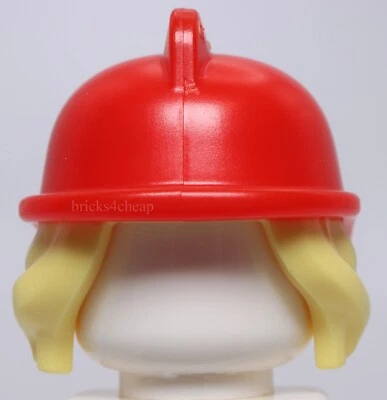 Lego Bright Light Yellow Minifig Hair Combo Hair Hat Side Bangs Bun - Image 1 of 3