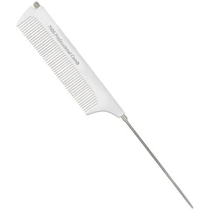 Portable Teasing Comb Fine Tooth Hair Styling Rat Tail Comb for Salon White - Picture 1 of 7