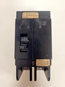 GHB2070 WESTINGHOUSE 70AMP, 240 VAC, 2Pole,2 PHASE Circuit Breaker TESTTED - Picture 1 of 5