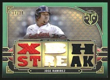 2022 Topps Triple Threads Relics Emerald #TTRJRA1 Jose Ramirez Jersey /18