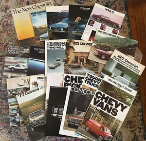 Vtg 70s Chevrolet CATALOG Brochure LOT Chevy NOVA Blazer CAMARO Monte Carlo VANS - Picture 1 of 11