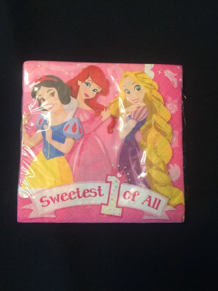 Disney Princesa 1er Cumpleaños Fiesta Suministros-Servilletas-16ct. Foto 1 de 1