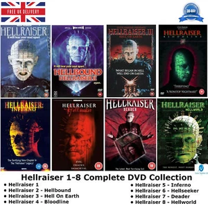 Hellraiser Series 1-8 Complete All 8 Movies Film Collection Original Sealed DVD - Picture 1 of 1