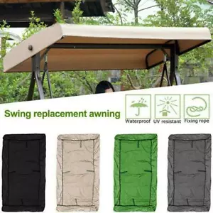 Replacement Canopy For Swing Seat 3 Seater Sizes Garden Hammock Cover  E2B8 - Picture 1 of 14