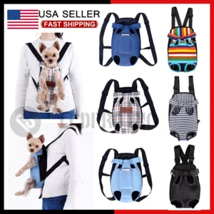 Pet Cat Dog Carrier Backpack Adjustable Pet Front Carrier Legs Out Travel Bag US - Picture 1 of 19