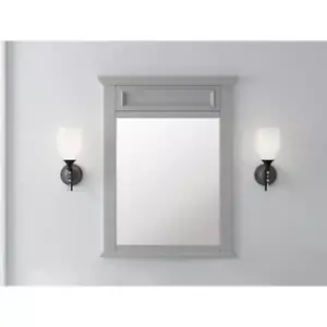 Rectangular Beveled Edge Bathroom Vanity Mirror 28 In. W X 36 In. H Framed NEW - Picture 1 of 12