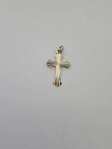 Vintage 925 Sterling Silver Cross Charm/Pendant - Picture 1 of 2