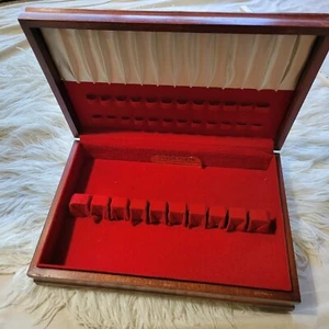 PIASTRA TUDOR VINTAGE ONIEDA Argenteria in legno posate antiappannamento scatola portaoggetti - Foto 1 di 7