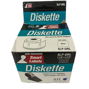Seiko Diskette Label SLPDRL SII White 320 Roll Use With SLP Pro SLP 220 Printers - Picture 1 of 7