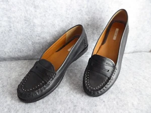 GEOX Respira - Mocassins plats  - cuir noir T 36 -  état NEUF - Picture 1 of 10