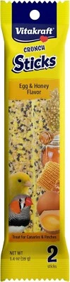 Vitakraft Crunch Sticks for Canaries and Finches - Egg 0.7 Ounce (Pack of 2)