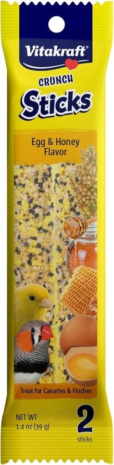 Vitakraft Crunch Sticks for Canaries and Finches - Egg 0.7 Ounce (Pack of 2)